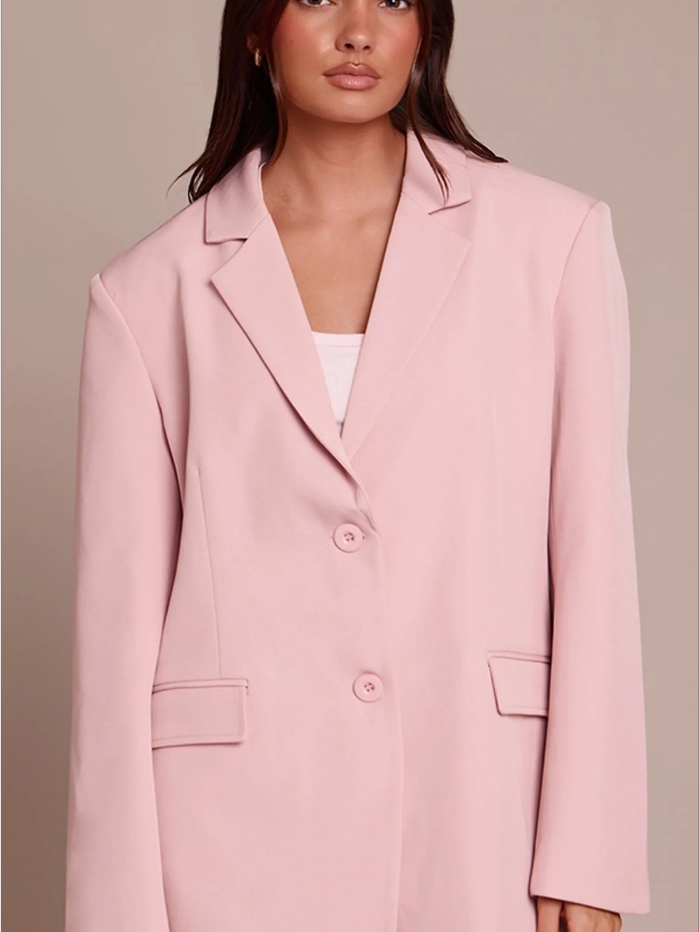 PrettyLittleThing Pastel Pink Oversized Blazer